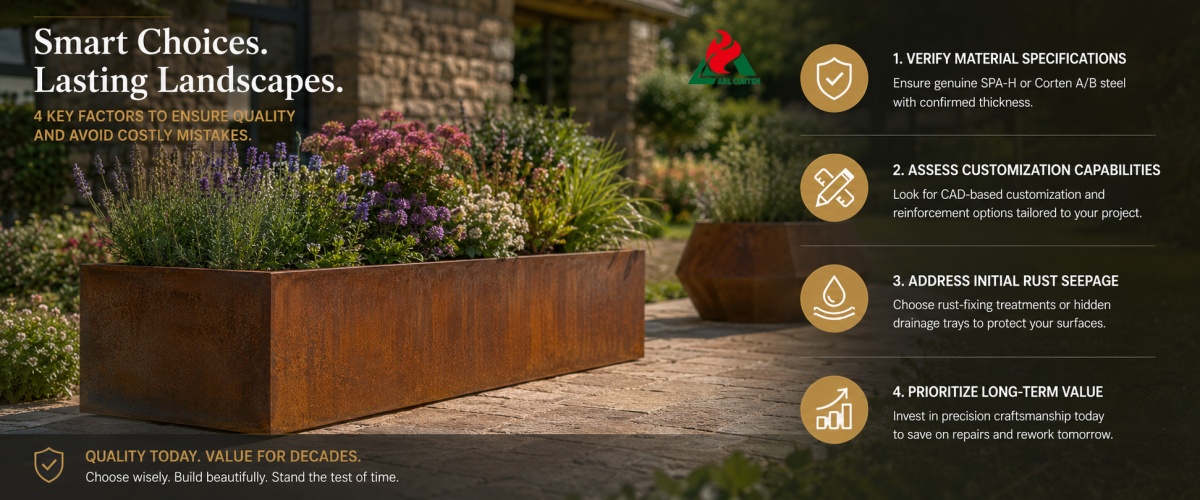 A Guide to Avoiding Pitfalls When Purchasing Corten Planters to Eliminate Project Risks